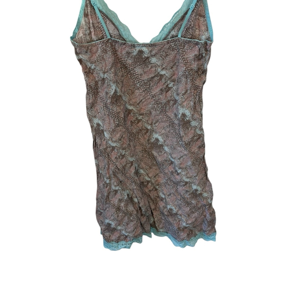 Women's Elle Macpherson Intimates Chemise M Brown Blue Snake Print - Picture 6 of 11